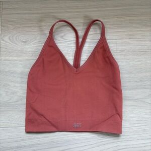 Sz Small SET Active Rust Ribbed Sports Bra